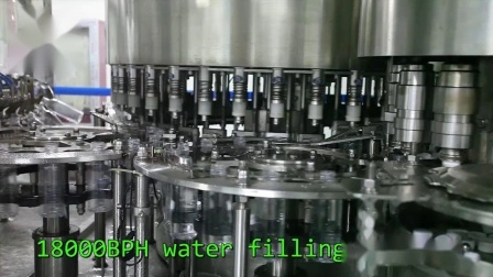Máquina envasadora de llenado de embotellado de plástico, bebida de agua mineral pura, bebida carbonatada