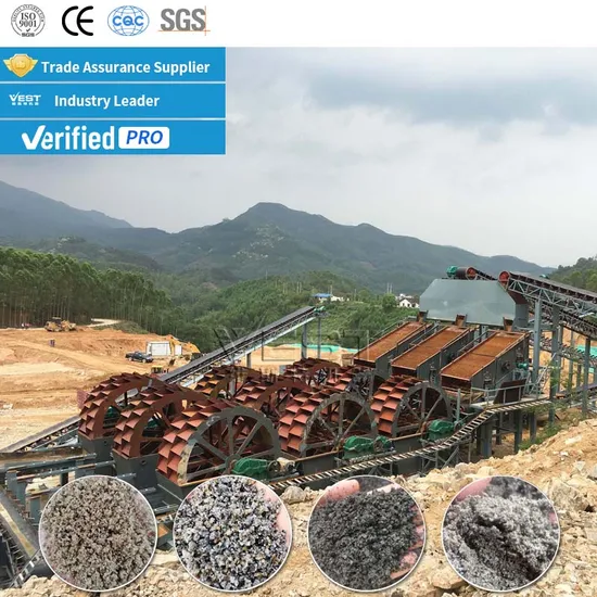 Lavadora de arena de ruedas para planta de lavado de grava y arena de río